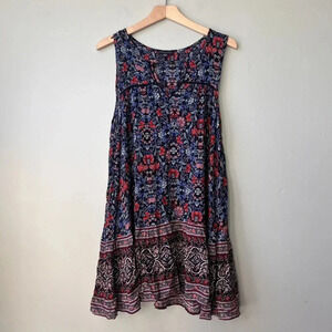 American Eagle Outfitters Womens Sleeveless Floral Print Dress S Multicolor